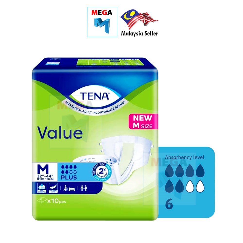 Tena Value Adult Diaper Size M Pcs Shopee Malaysia