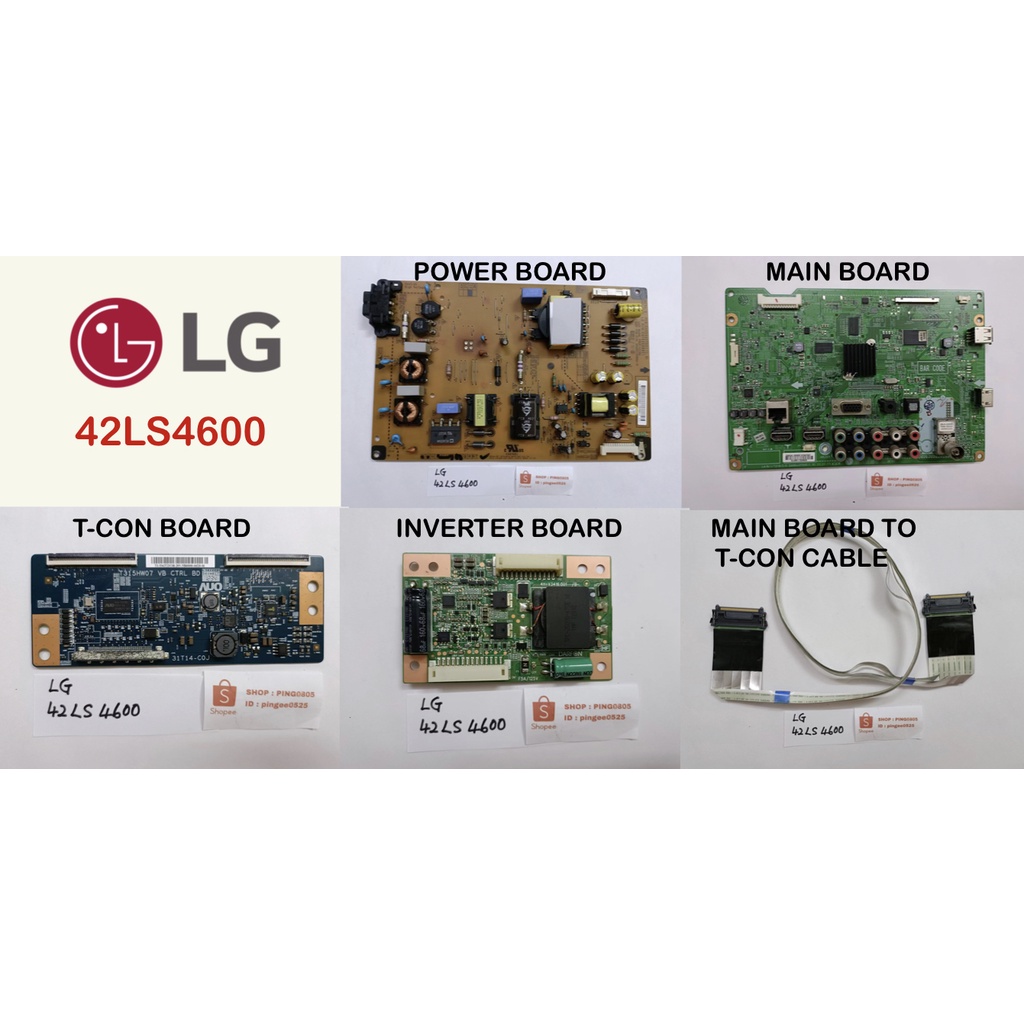 LG LCD TV 42LS4600 Power Board EAX64427001 Main Board EAX64437505