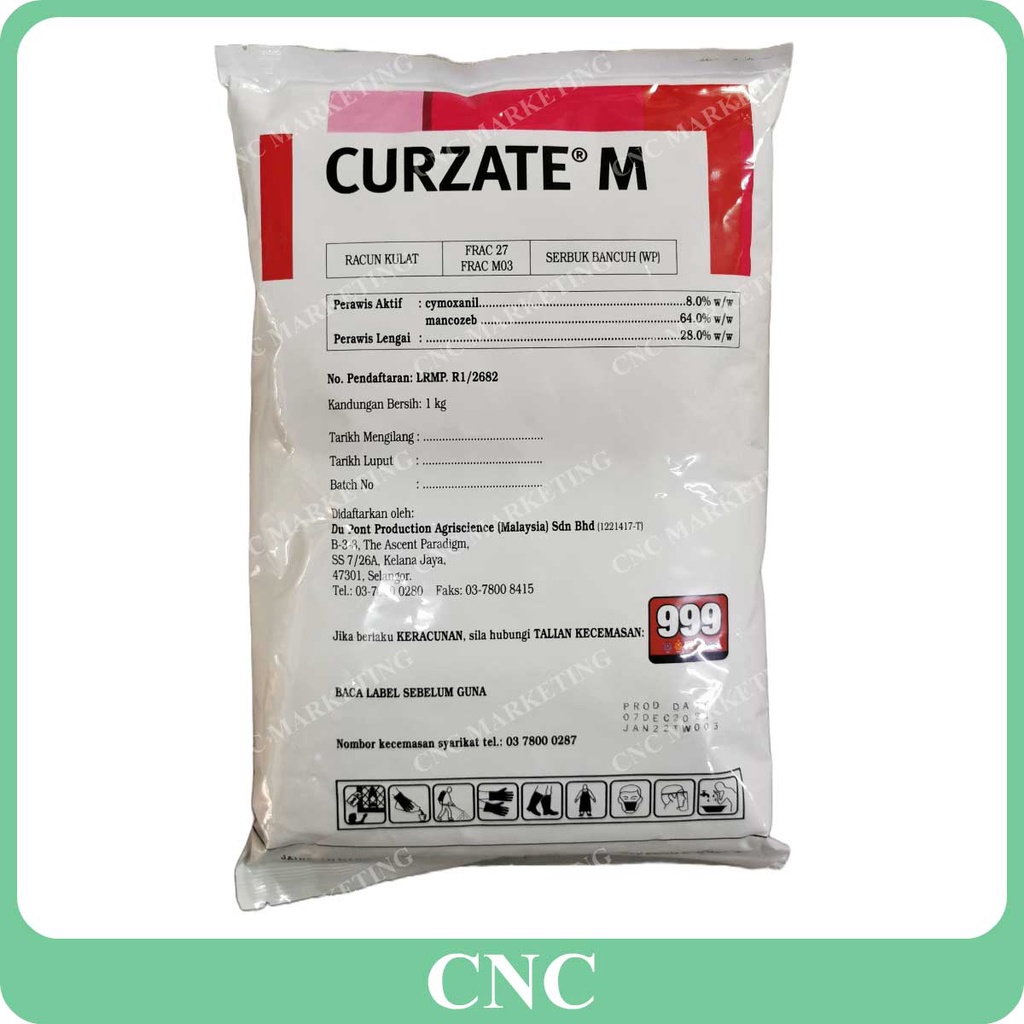 1KG Curzate M Dupont Cymoxanil Mancozeb Racun Kulat Timun Tembikai