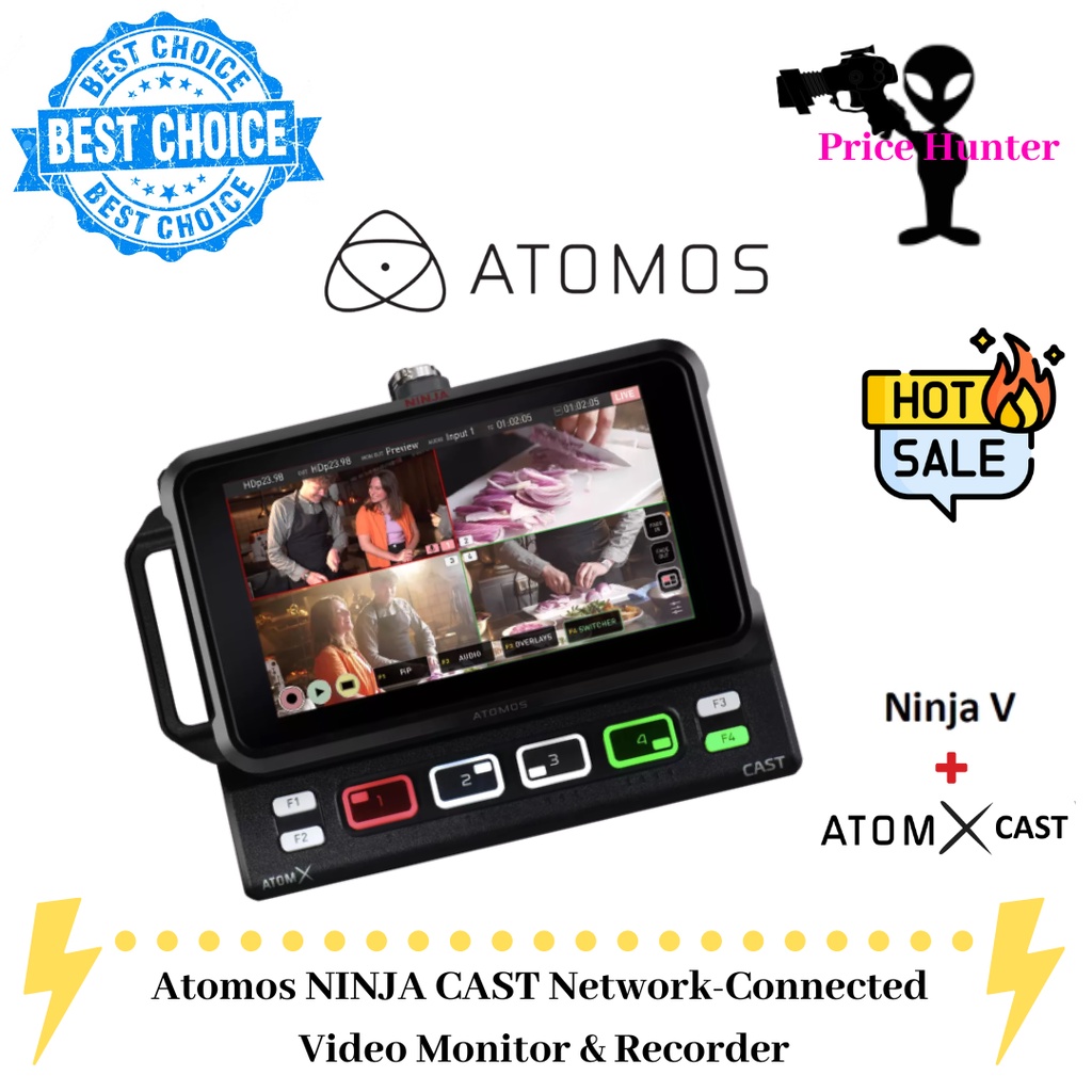 Atomos NINJA CAST Network Connected Video Monitor Recorder Shopee