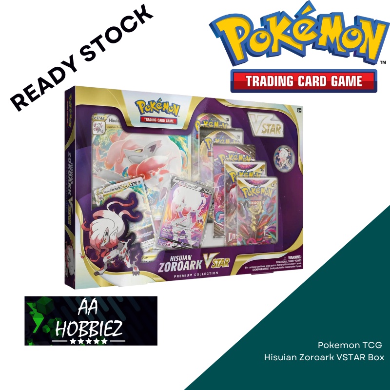 Pokemon Tcg Hisuian Zoroark Vstar Premium Collection Box Shopee Malaysia