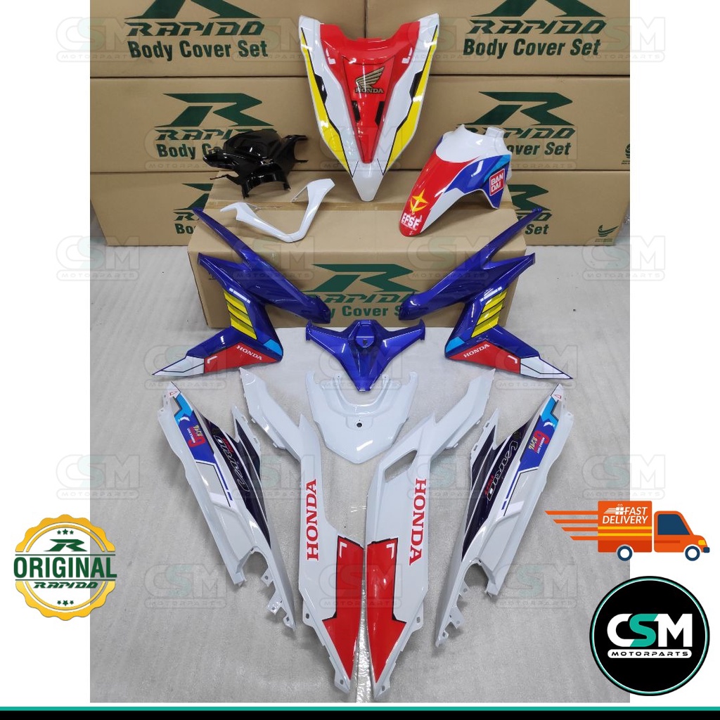 Coverset Bodyset Honda VARIO 150 GUNDAM SERIES 2 WHITE BLUE STICKER