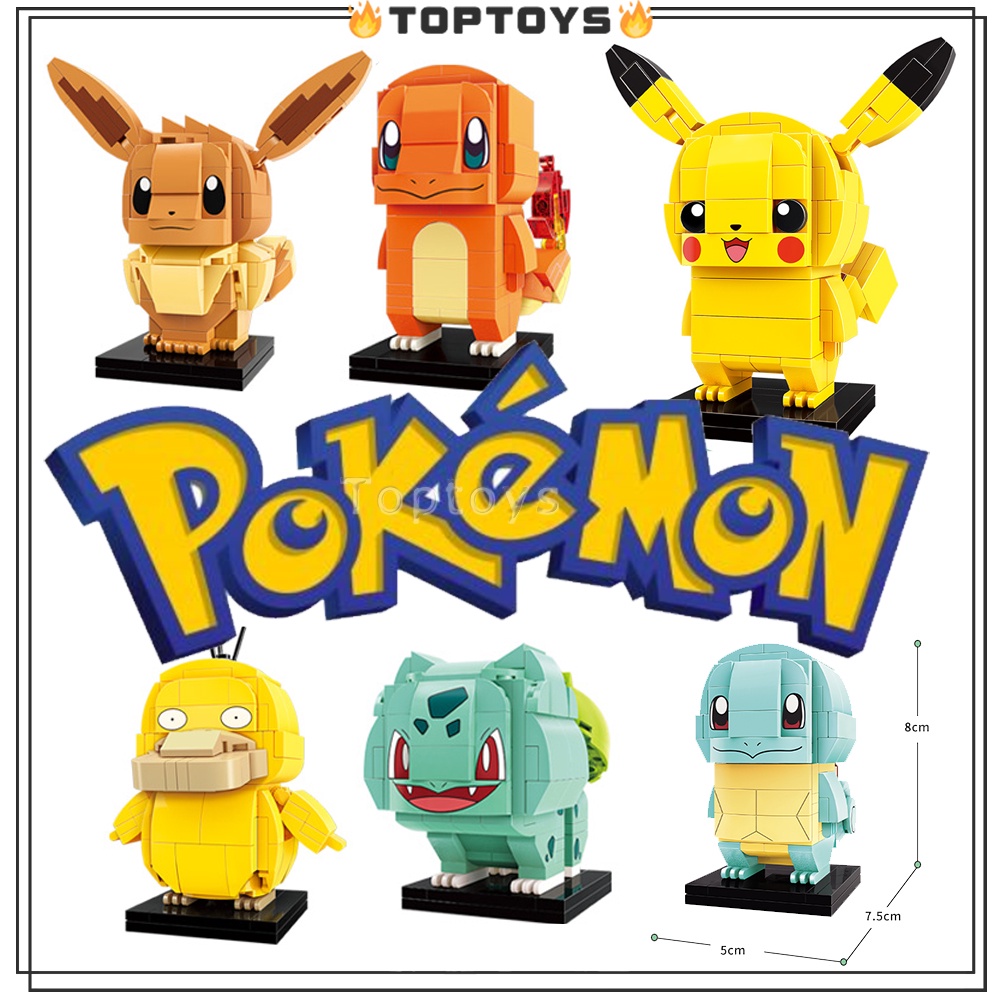 Toptoys Genuine Keeppley Pokemon Pikachu Eevee Psyduck Bulbasaur