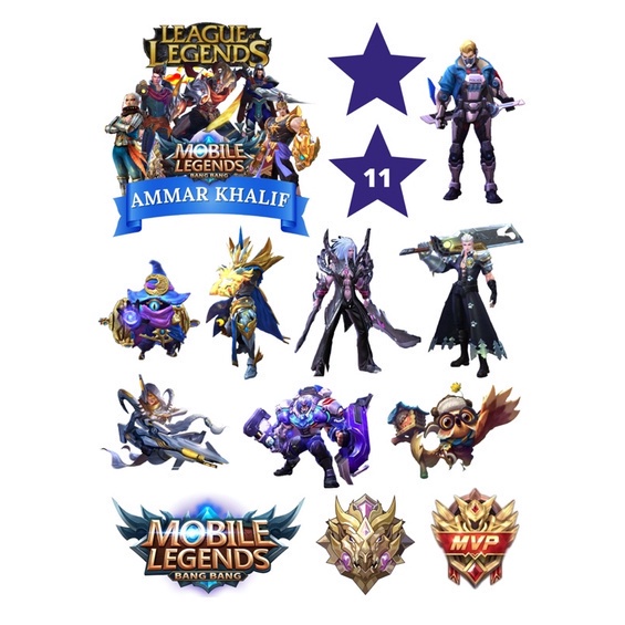 Mobile Legends Game Custom Topper Birthday Cake Shopee Malaysia