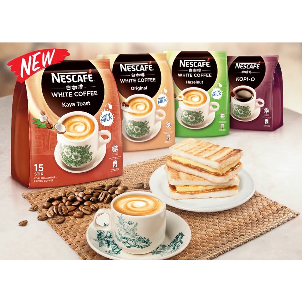 Nescafe White Coffee With Milk Hazelnut 3 In 1 Shopee Malaysia