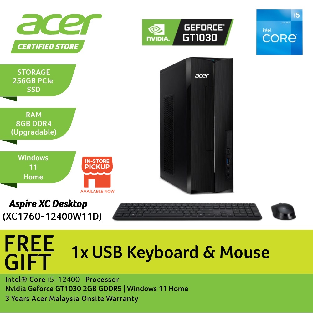 Acer Aspire Xc W D Desktop Pc I Gb Gb Ssd