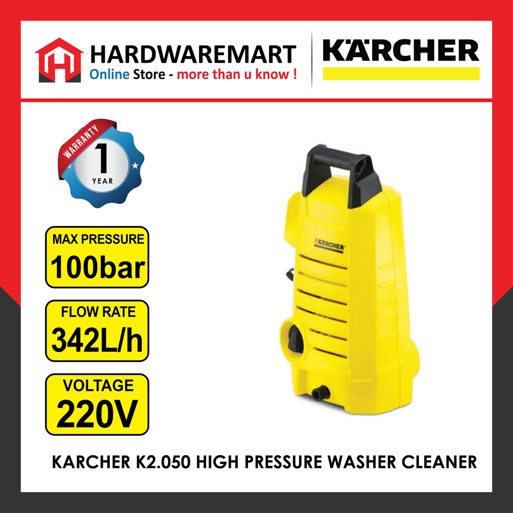 Karcher K2 050 High Pressure Cleaner 100Bar 342Lhour Shopee Malaysia