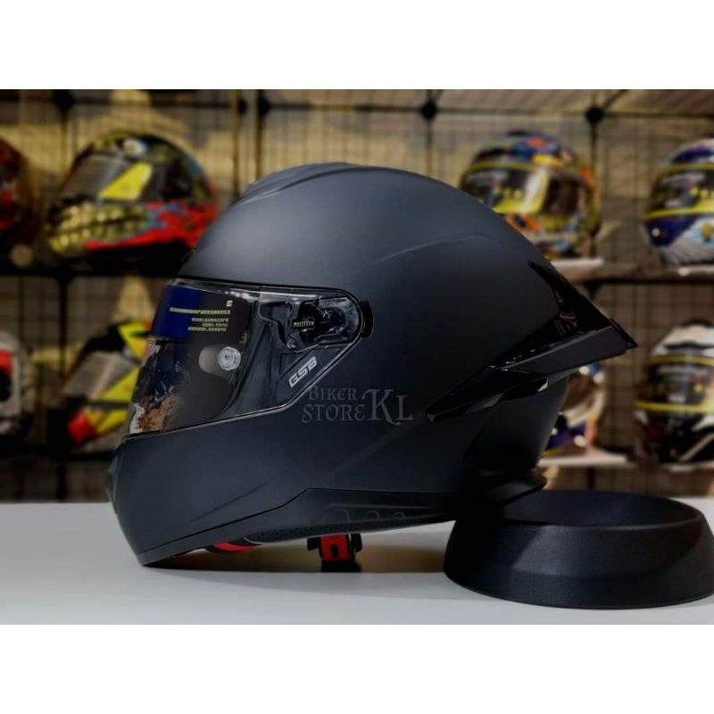 Original Gsb S Gt Graphite Black Full Face Helmet Shopee Malaysia