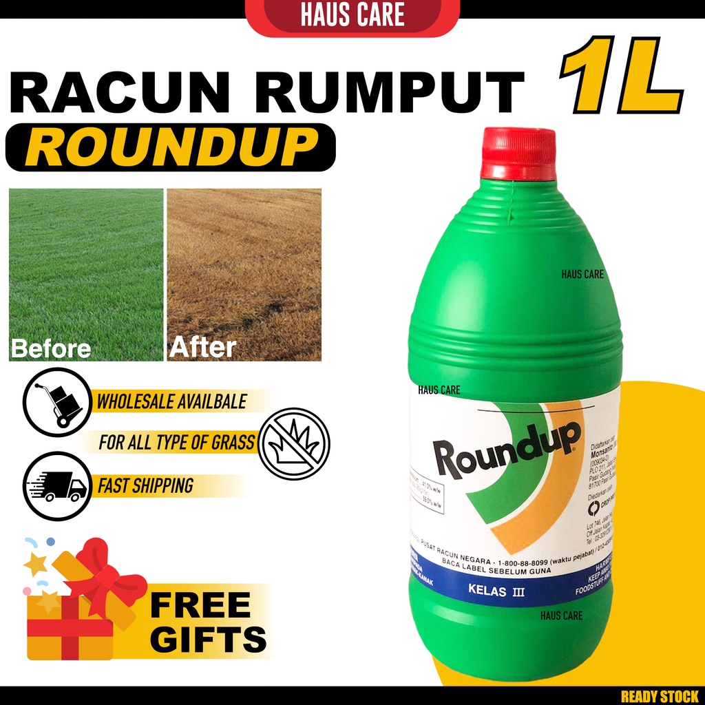 1L Roundup Monsanto Glyphosate 41 Weed Killer Racun Rumput Lalang