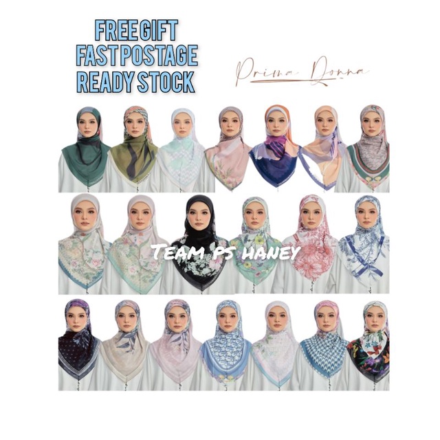 Leeyanarahman Scarves Primadonna Series Free Gift Shopee Malaysia