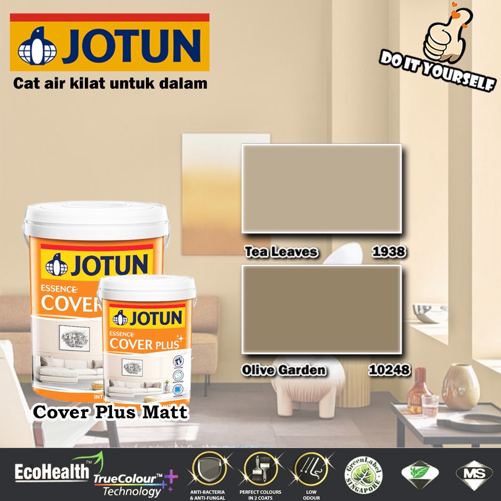 Jotun Essence Cover Plus Interior Matt Liter Tea Leaves Olive