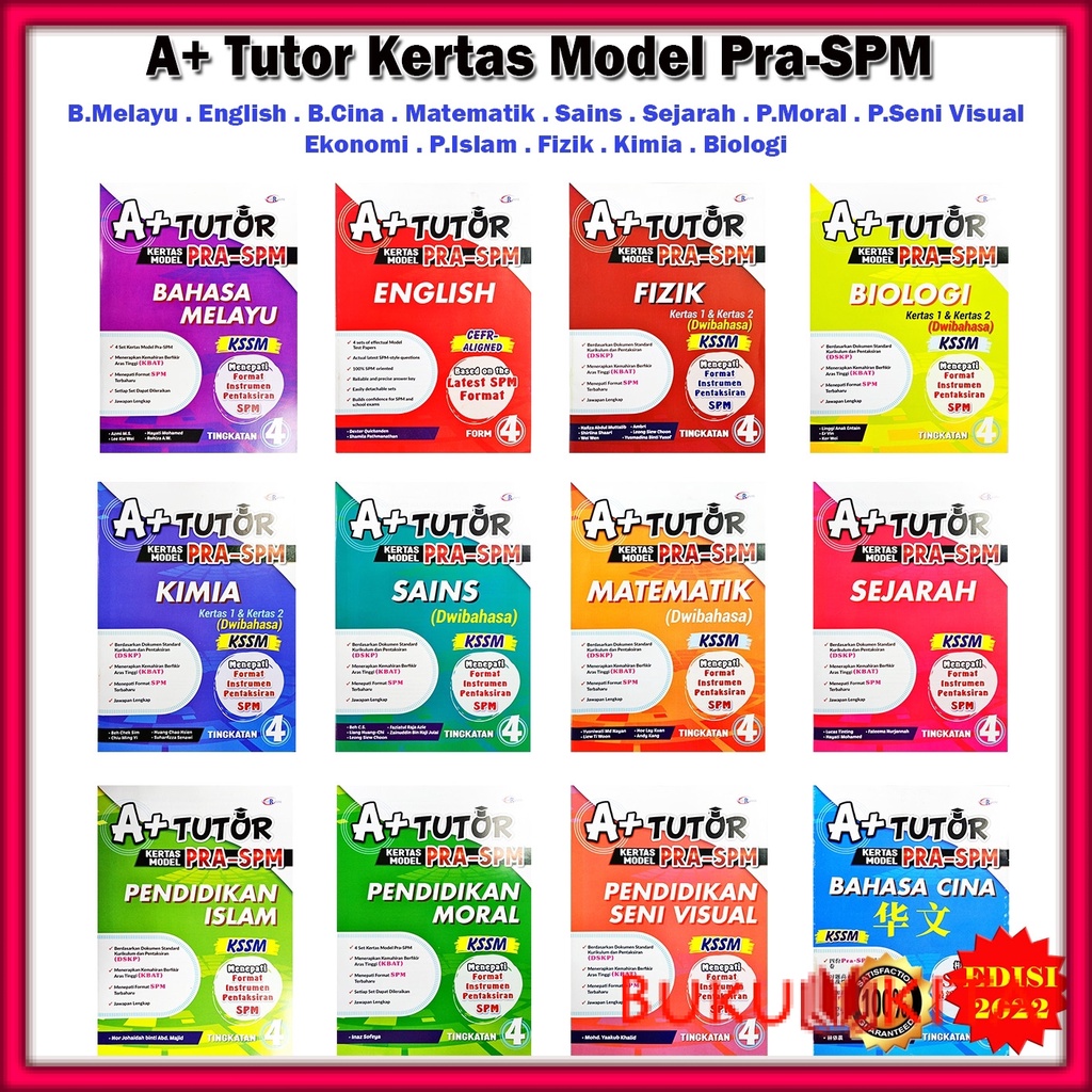 Buku Latihan A Tutor Kertas Model Pra SPM Tingkatan 4 2022 Sejarah