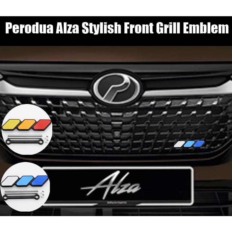 Perodua New Alza Front Grill Stylist 3D RACE Emblem Car Emblem Shopee