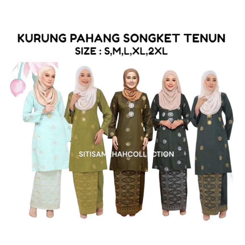 SIZE S 2XL KURUNG PAHANG AISYA SONGKET TENUN KURUNG PAHANG PESAK