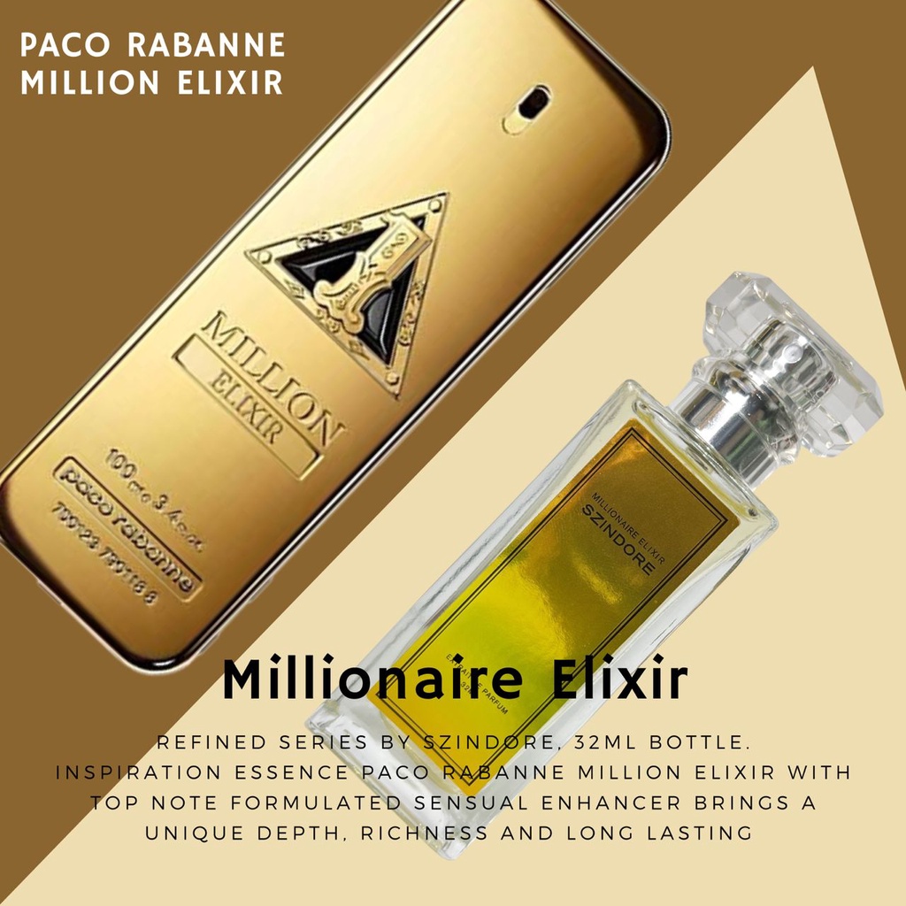 Original Szindore Millionaire Elixir Extrait De Parfum 35ml Shopee