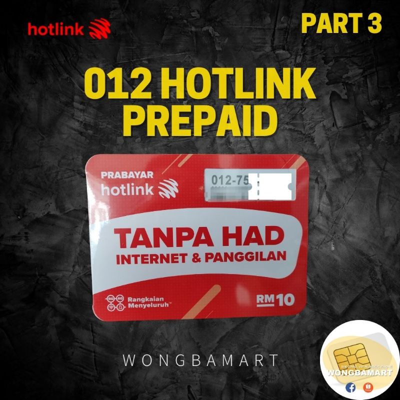 Hotlink Prepaid Unlimited Internet Maxis Hotlink Simcard Part