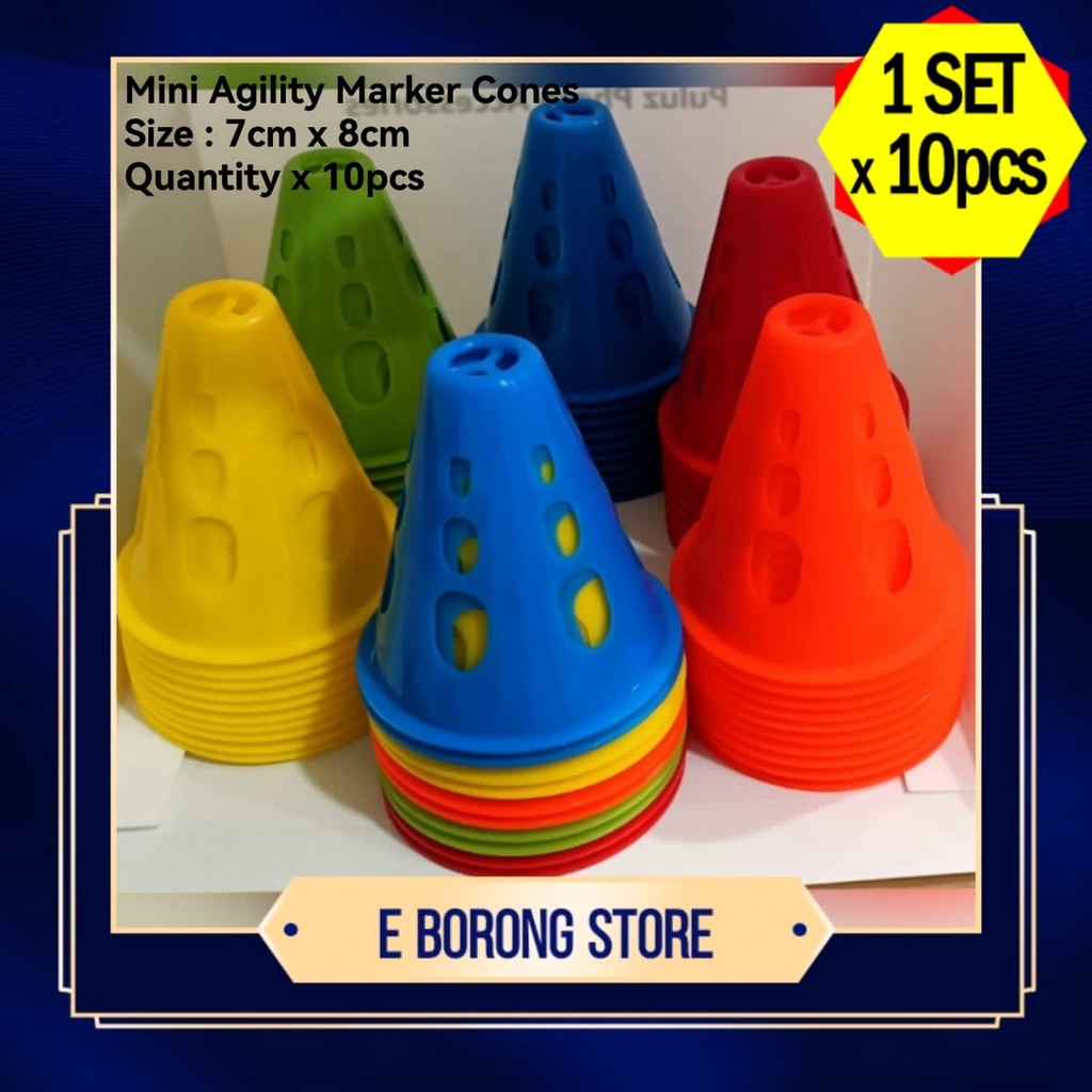 Mini Agility Marker Cones Sport Cone Football Futsal Takraw Training