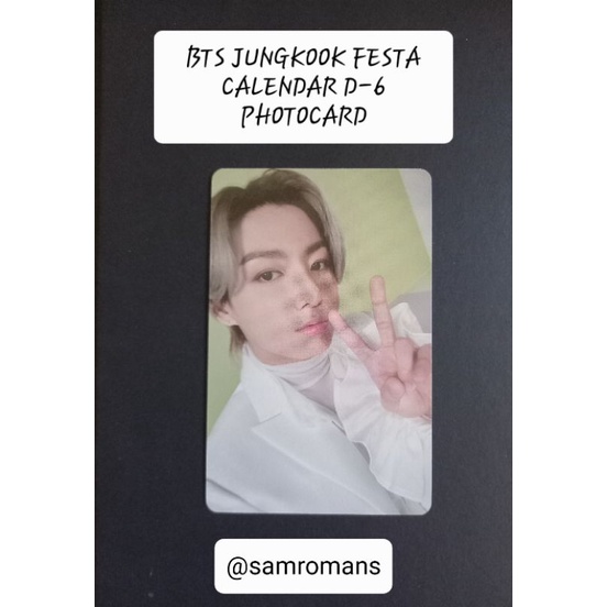 Official Bts Jeon Jungkook Festa Calendar D Photocard Shopee Malaysia