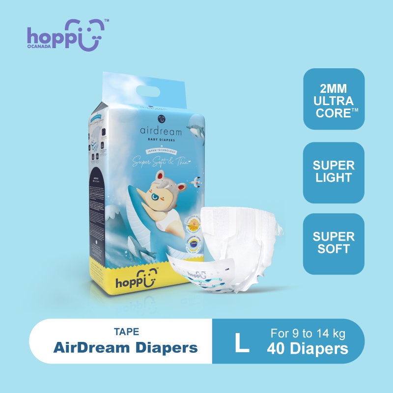 Hoppi Tape Diapers L Pcs Shopee Malaysia