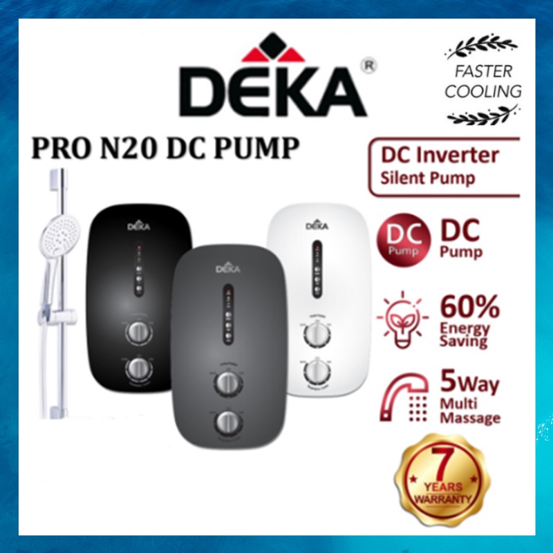 DEKA PRO N20 DC PUMP WATER HEATER WITH DC INVERTER PUMP MATTE BLACK