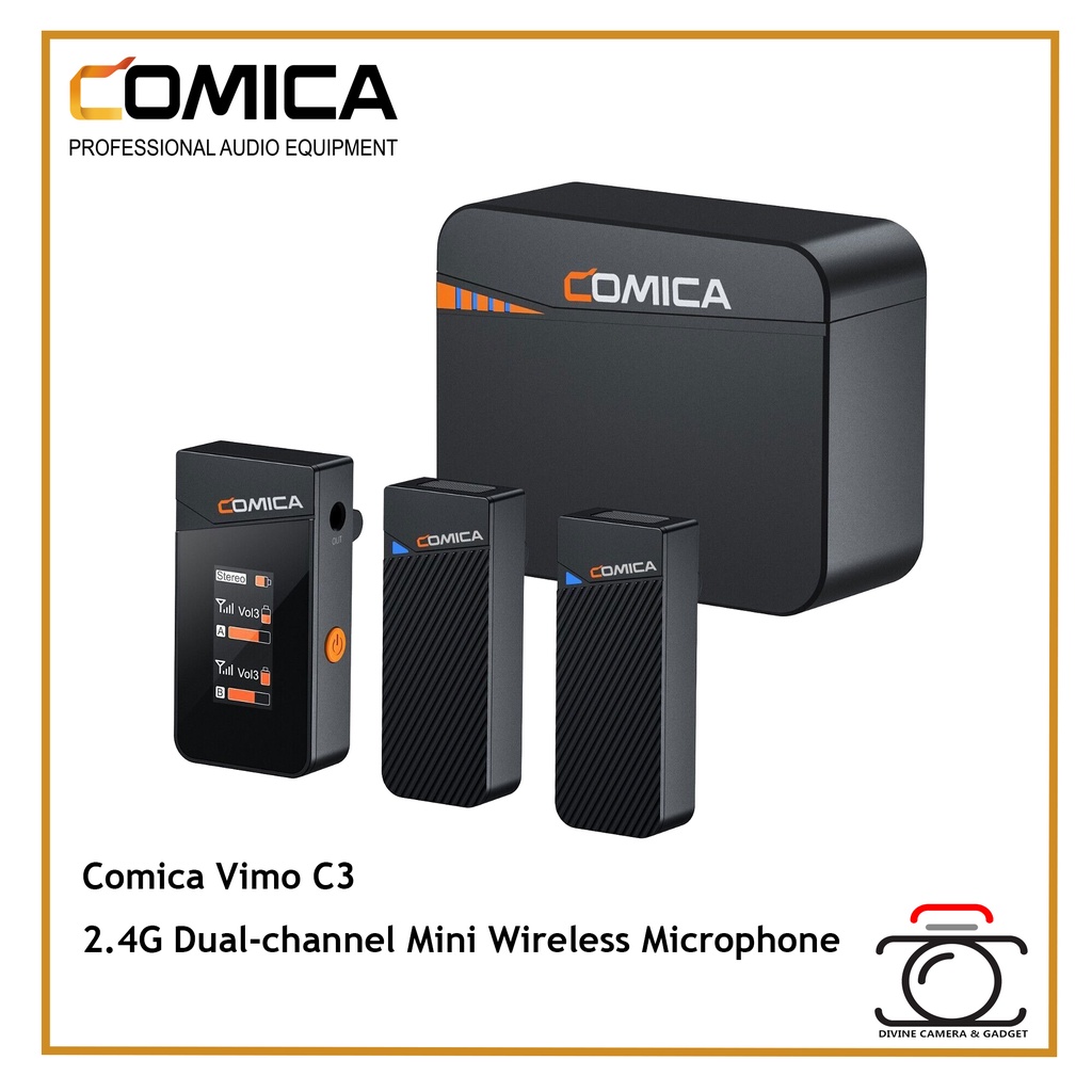 Comica VIMO C3 2 4G Dual Channel Mini Wireless Microphone Camera