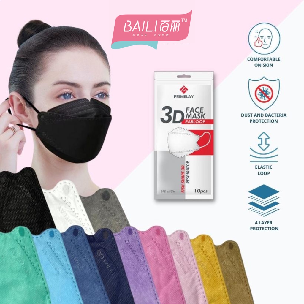 Primelay Ready Stock Kf Mask For Adult Pcs Per Pack Disposable