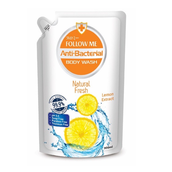 Follow Me Anti Bacterial Body Wash Refill Pack 900ml Extra Cool