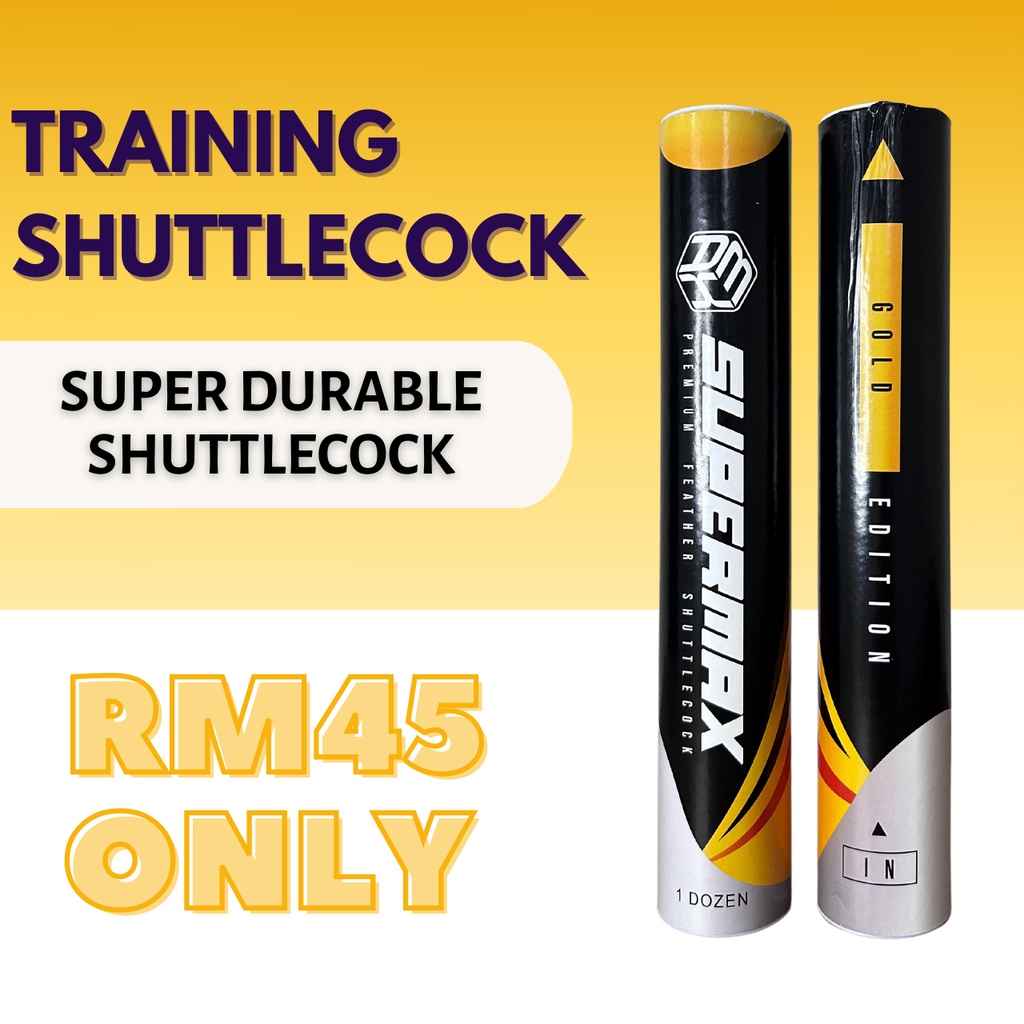 Bulu Tangkis Badminton Shuttlecock Supermax Gold Edition Tahan Lasak