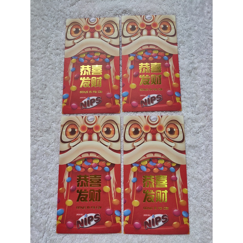 2020 Nips Red Packet 1 Pack 4 Pcs AngPao AngPow AngBao Shopee