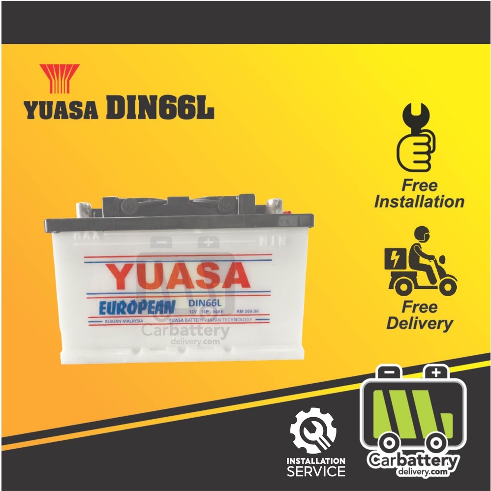 Installation Provided Yuasa Din L Din Car Battery Kereta Bateri