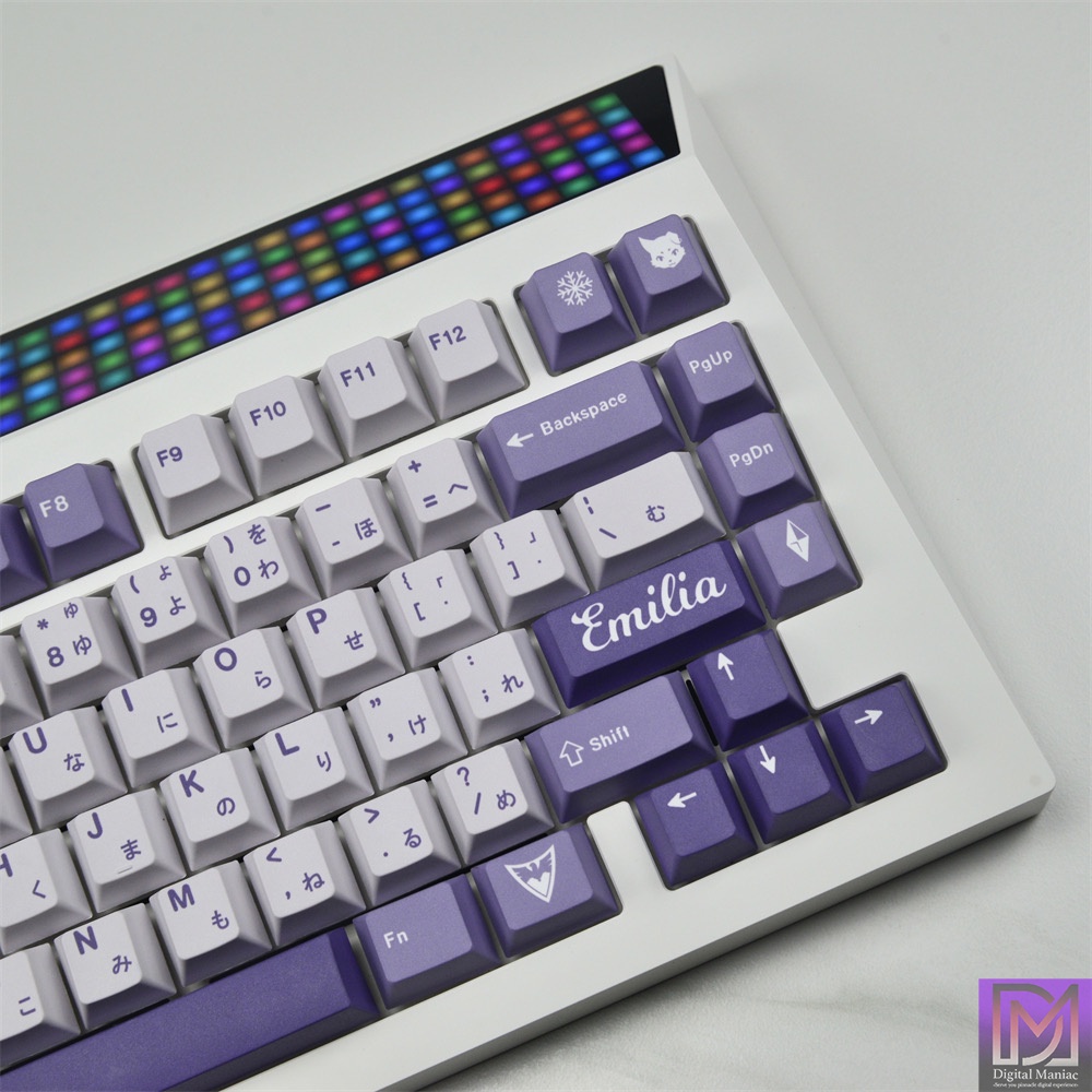 LOCAL STOCK GMK Frost Witch Keycap PBT Dye Sub Cherry Emilia Purple