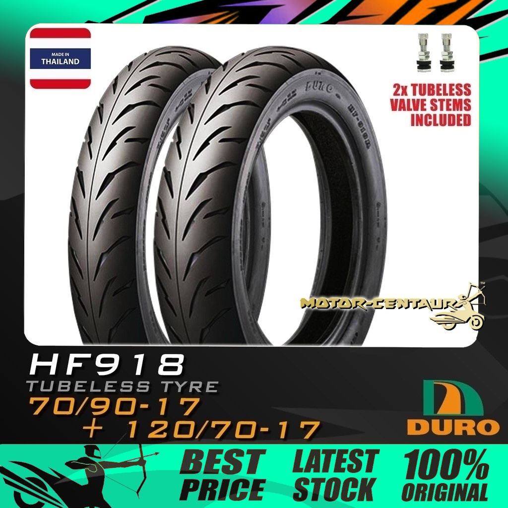 Tayar Kombo Duro Tubeless Tyre Hf Bunga Tajam