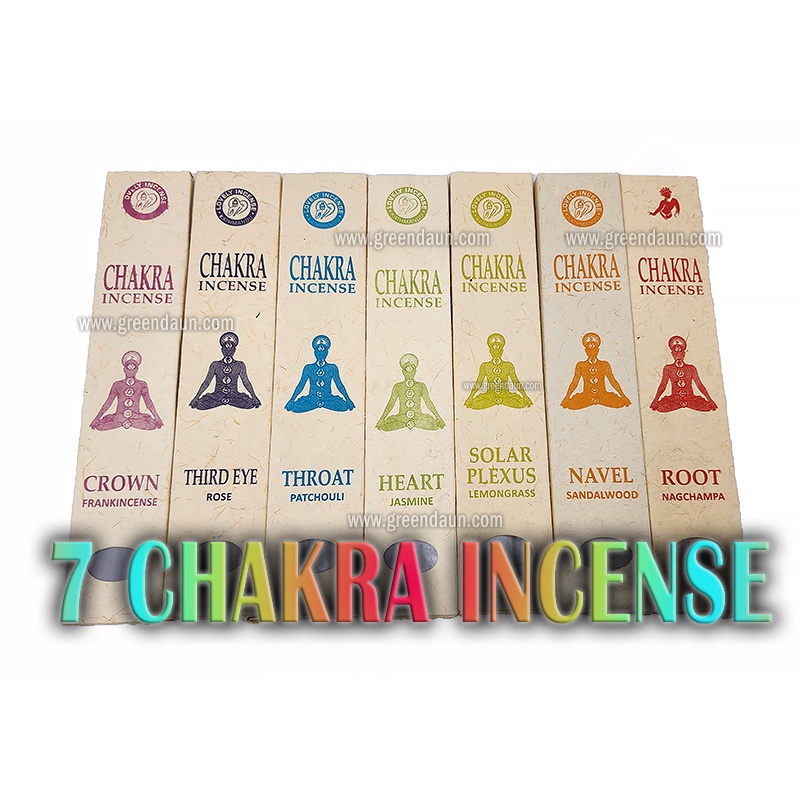 Seven Chakra Incense Sticks Box Packs Collection Set 7 Chakras