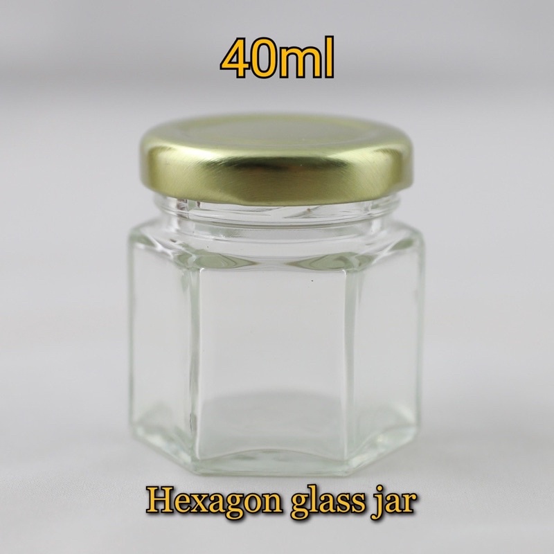 Ml Hexagon Round Glass Jar Bottle For Doorgift Botol Kaca Heat