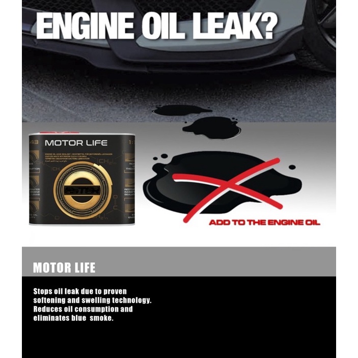 Engine Oil Leak Stop Mengelakkan Kebocoran Minyak Hitam Shopee