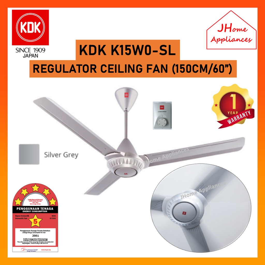 KDK K15W0 SL CEILING FAN REGULATOR 150CM 60 KIPAS SILING