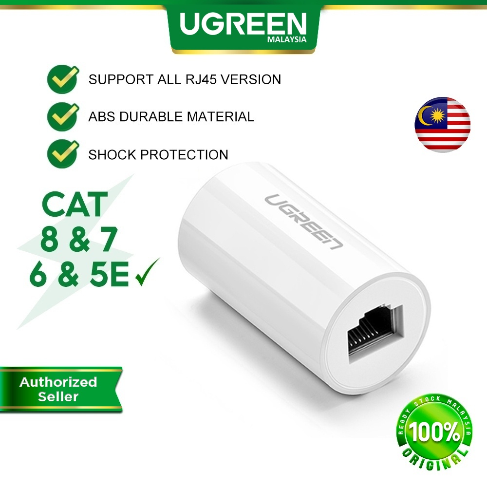 UGREEN RJ45 Ethernet Adapter Extender 8P8C Cat8 Cat7 Cat6 Female To