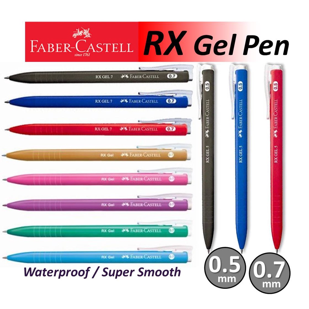 Faber Castell Rx Gel Pen Mm Mm Pc Shopee Malaysia