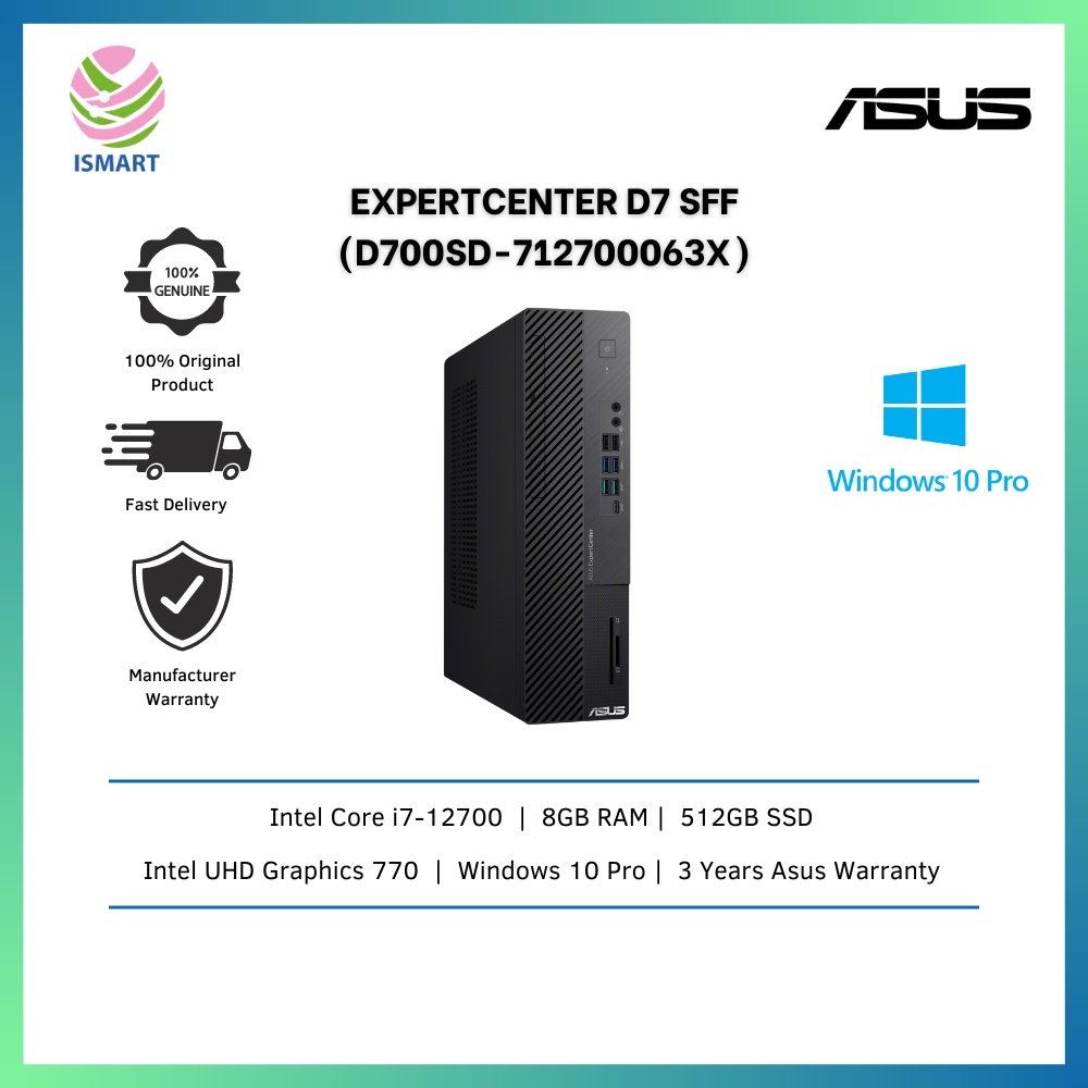 Asus Desktop PC ExpertCenter D7 SFF D700SD 712700063X I7 12700 8GB