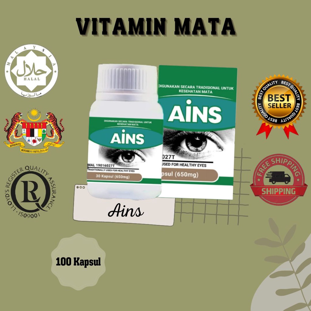 Ains Vitamin Mata Set Capsules Merawat Mata Rabun Silau Katarak