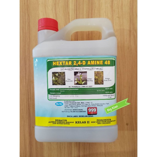 Hextar Amine 48 4L 2 4 D Dimethylamine 48 Herbicide Racun Rumput