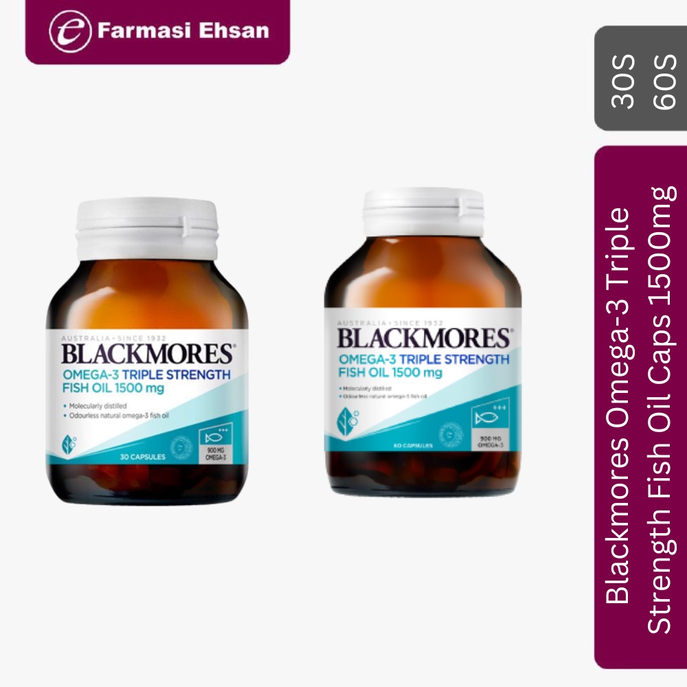 Blackmores Omega 3 Triple Strength Fish Oil Caps 1500mg 30s 60s