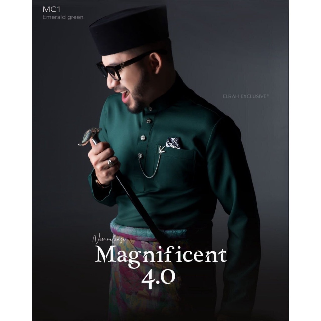 EMERALD GREEN MC1 BAJU MELAYU MAGNIFICENT 4 0 BY ELRAH EXCLUSIVE 2023