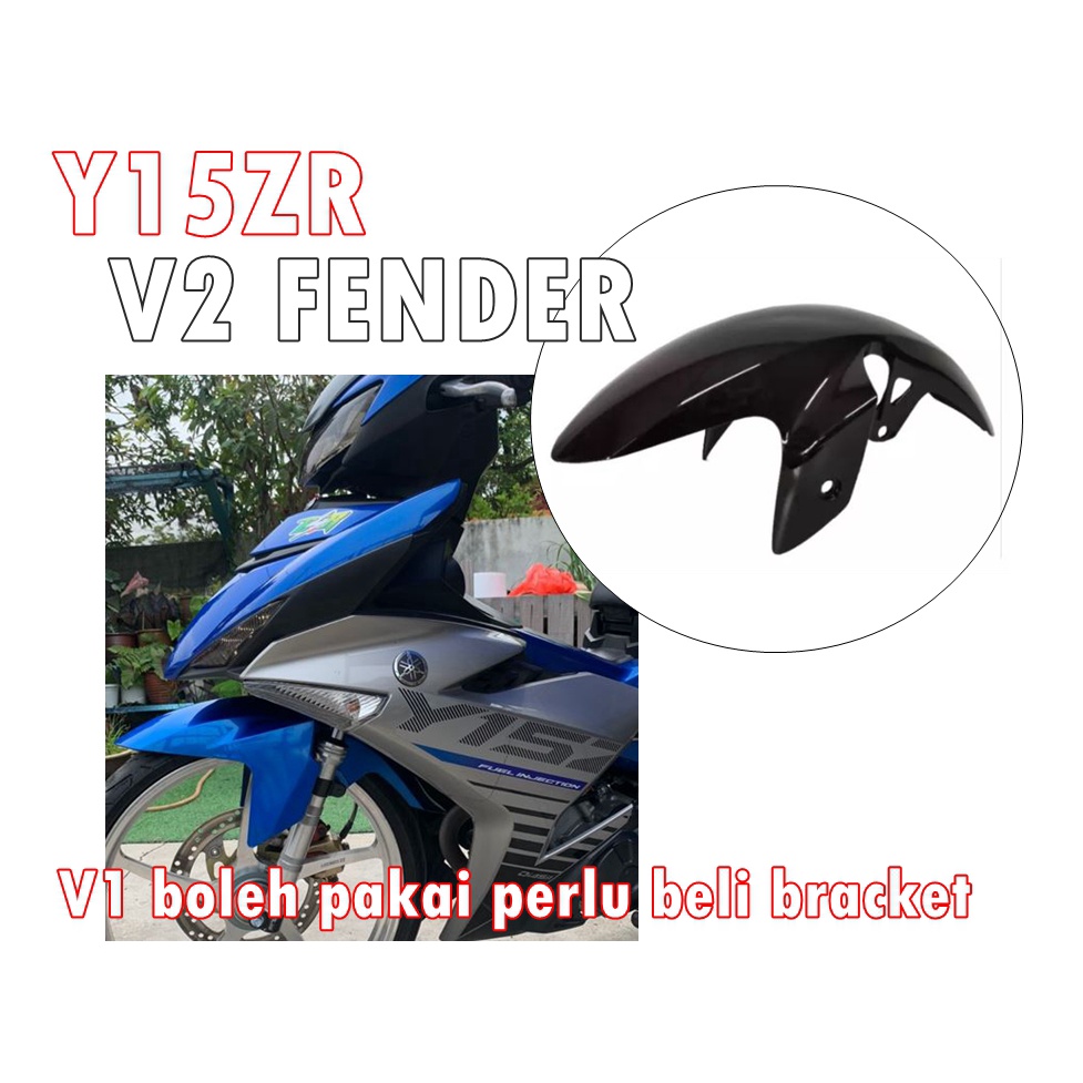 FRONT FENDER YAMAHA Y15ZR V2 MUDGUARD DEPAN Y15ZR Y16ZR CARBON BOLEH