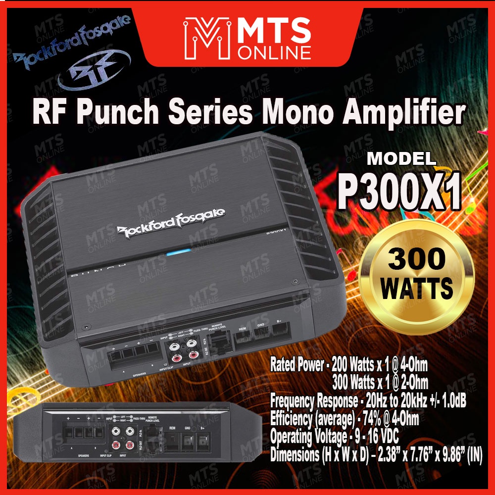 Rockford Fosgate RF Punch Series Amplifier P300 P400 P500 P600