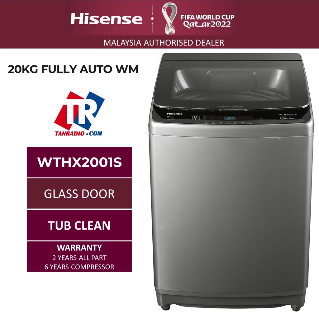 Hisense WTHX2001S 20KG WASHING MACHINE Top Load Washer MESIN