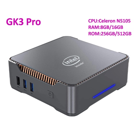 GK3 Pro Mini PC Intel Celeron N5105 Windows 11 DDR4 8GB 256GB 16GB