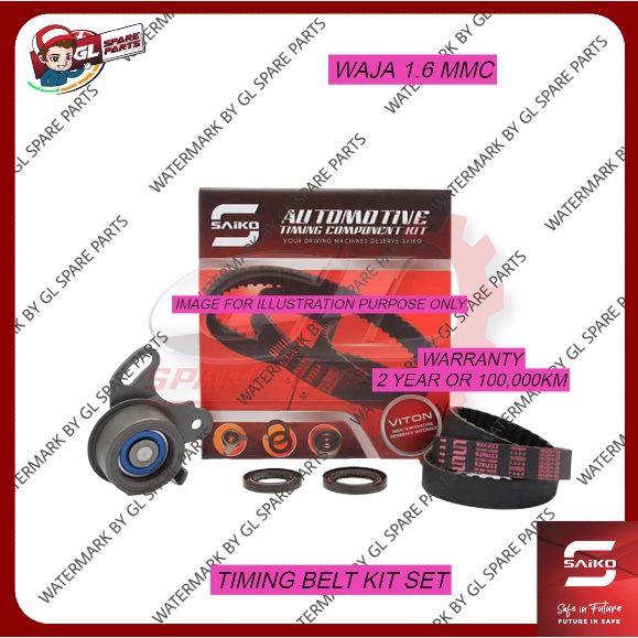 Timing Belt Kit Set Saiko Proton Waja Mmc G Km Or