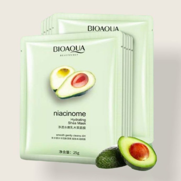1pc- Bioaqua Niacinome Avocado, Buah Mentega Facial Maal Sheet | Shopee ...