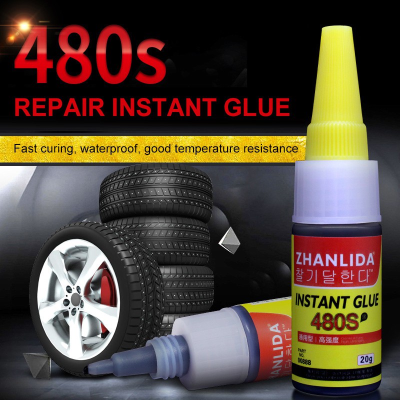 480S Black Super Glue Car Rubber Repair Tire Glue Window